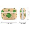 Nisza Nice Lucky Clovers on Yellow Compatible with AirPods Pro Case Cover,Shock-Proof PC Full Protective Cover Compatible for Airpods Pro,Supports Wireless Charging Front LED Visible, white-style-3 view 2