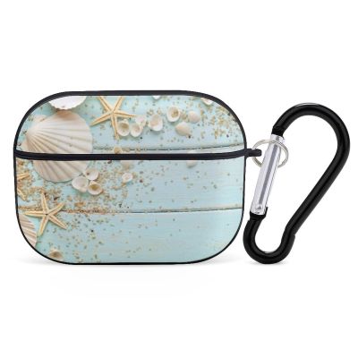 Nisza Seashells Frame Compatible with AirPods Pro Case Cover,Shock-Proof PC Full Protective Cover Compatible for Airpods Pro,Supports Wireless Charging Front LED Visible