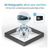 PACUM 3D Hologram Fan Display LED Light Beads Naked Eye Holographic Fan Holographic Imaging Player (Color : E, Size : 56cm Set Black) view 4