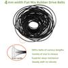 Sam&Johnny Rubber Belt DVD/CD Cassette Recorder Repair Maintenance, 4mm Width Flat Mixed Package 40-135mm Length Pulley Pully Belt Rubber Drive Belts(50/Pack) view 3