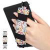 MoKo Soft Hand Strap for 6-8" Kindle eReaders Fire Tablet Kindle/Kobo/Voyaga/Lenovo/Sony Kindle E-Book Tablet, Black High-Elasticity Versatile Hand Strap Lightweight Finger Grip Holder, Flowers view 1