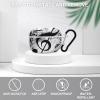 Nisza Ink-blots-Treble-Clef Pattern Compatible with AirPods Pro Case Cover,Shock-Proof PC Full Protective Cover Compatible for Airpods Pro,Supports Wireless Charging Front LED Visible, white-style-1 view 3