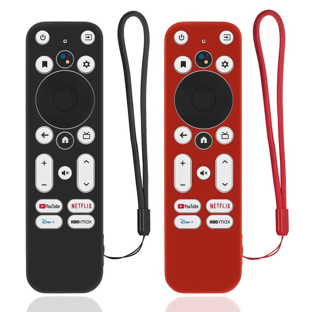 2PACK Cover for Onn Android TV Remote, Shockproof Anti-Dirty Silicone Case Compatible with Onn TV 4K UHD Stick TV Box 100024646 100026240 Remote an-ti Lost Anti-Slip Skin-Friendly
