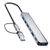 Aluminum 7 in 1 USB C/USB Hub, 2* USB C and 5* USB, USB 3.0 and USB 2.0 Ports, Ultra Slim Portable USB Splitter Adapter for Laptop, PS4, Flash Drive, HDD, Xbox, Printer, Mouse, Keyboard view 1