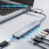Aluminum 7 in 1 USB C/USB Hub, 2* USB C and 5* USB, USB 3.0 and USB 2.0 Ports, Ultra Slim Portable USB Splitter Adapter for Laptop, PS4, Flash Drive, HDD, Xbox, Printer, Mouse, Keyboard view 3