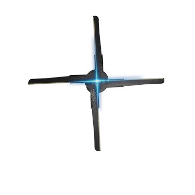 PACUM 3D Hologram Fan Projector WiFi 3D Hologram Projector Fan 510 LED Holographic Lmaging Lamp Player 3D Remote Advertising Display Projector Light with 16G TF