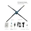 PACUM 3D Hologram Fan Projector 84cm WiFi 3D Hologram Projector Light Advertising Display LED Fan Holographic Lmaging Lamp 3D Remote Hologram Player view 3