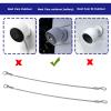 Create idea 2pcs Anti Drop Security Chain 20cm Camera Anti Theft Steel Cable Compatible with Nest Cam (Battery) Compatible with Arlo Ultra-4K UHD Pro 3 Pro 4 view 2