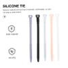 NPQPNAFC 40pcs Silicone Tie Reusable Cable Zip Tie Food Bags Cord Zip Ties Zip Ties for Headphone Cable Snap Lock Cable Ties Cord Organizer Silicone Cable Ties Zipper Silica Gel Earphone Ties view 2
