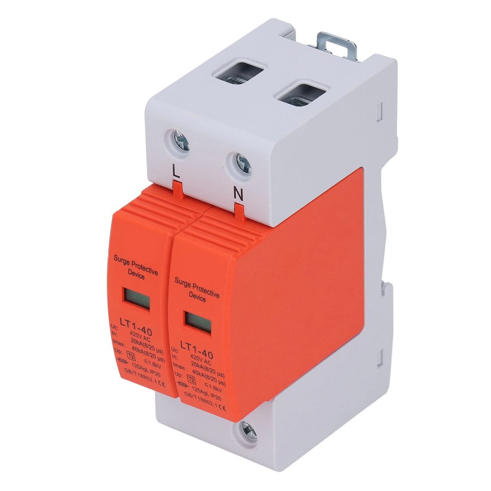 AC Protector, 2P Flame Retardant Protective Device Good Electrical Conductivity for Home