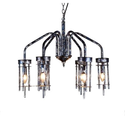 Simple Personality - Industrial Style Hanging Lamp Nostalgic Metal Pendant Light E14 Antique Wrought Iron Ceiling Light Restaurant Bar Cafe 6-Lights Decorative Suspension Light Lighting ,pendant