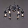 Simple Personality - Industrial Style Hanging Lamp Nostalgic Metal Pendant Light E14 Antique Wrought Iron Ceiling Light Restaurant Bar Cafe 6-Lights Decorative Suspension Light Lighting ,pendant view 2