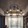 Simple Personality - Industrial Style Hanging Lamp Nostalgic Metal Pendant Light E14 Antique Wrought Iron Ceiling Light Restaurant Bar Cafe 6-Lights Decorative Suspension Light Lighting ,pendant view 3