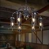 Simple Personality - Industrial Style Hanging Lamp Nostalgic Metal Pendant Light E14 Antique Wrought Iron Ceiling Light Restaurant Bar Cafe 6-Lights Decorative Suspension Light Lighting ,pendant view 4