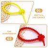 NPQPNAFC 100 pcs Silicone tie Silicone Cable wrap Silicone Cable Ties Silicone Wire Ties Cord Wraps Cable Management Straps red Zip Ties snap Lock Cable Ties Travel Noose Charge Silica Gel Ties view 3