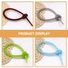 NPQPNAFC 100 pcs Silicone tie Silicone Cable wrap Silicone Cable Ties Silicone Wire Ties Cord Wraps Cable Management Straps red Zip Ties snap Lock Cable Ties Travel Noose Charge Silica Gel Ties view 4