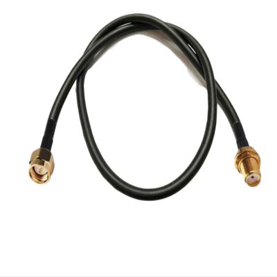 2 pcs SMA Male to SMA Female Male Connector RF coax Cable RG58 50-3 50ohm 50cm(SMA male to female)