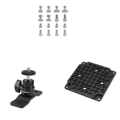 CAMVATE 1/4"-20 & 3/8"-16 & M5 Thread Screw + 1/4"-20 Ball Head with Bottom Pedestal Mount + Camera Cheese