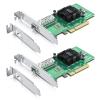 10Gtek 10Gb PCI-E NIC Network Card, Single SFP+ Port, with Intel 82599EN Controller, Ethernet LAN Adapter Support Windows Server/Linux/VMware, Compare to Intel X520-DA1(E10G42BTDA),2-Pack view 1