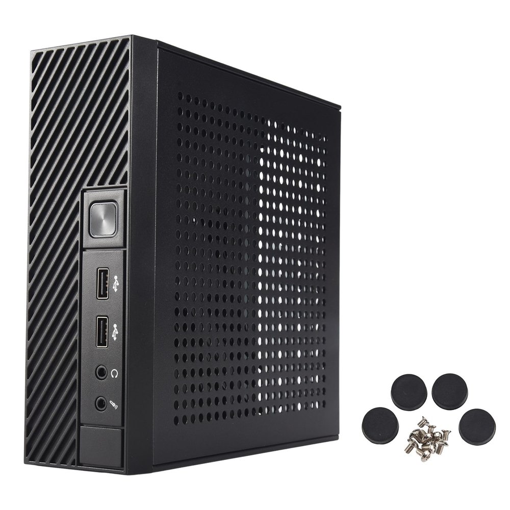 Kqcibz ITX Computer Case M06 Mini Desktop Case HTPC Case Industrial Control Case, black, 500006813