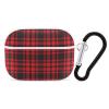 Nisza Red Tartan Plaid Pattern Compatible with AirPods Pro Case Cover,Shock-Proof PC Full Protective Cover Compatible for Airpods Pro,Supports Wireless Charging Front LED Visible, white-style