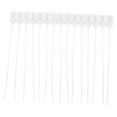 NPQPNAFC 100pcs Seal Cable Tie Labels Wire Tie Wraps Tag Label Cable Ties Lock Cable Ties Cable Clips Self-Locking Cable Ties Cable Zip Ties Fasten Pp Security Lock Ties (Color : White, Size : 25x2c