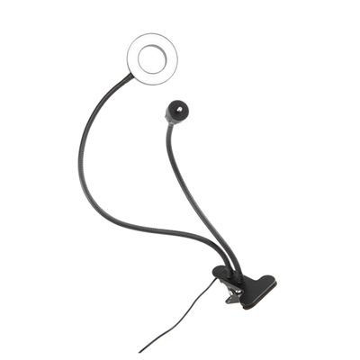 OSKOE 1pc Clip Fill Light Live Stream Phone LED Circle Lights Desk Camera Mount Desktop Ring Light Tablet Holder Dimmable Desk Lamp Supplemental Lamp Selfie Fill Lamp Beauty Light Video