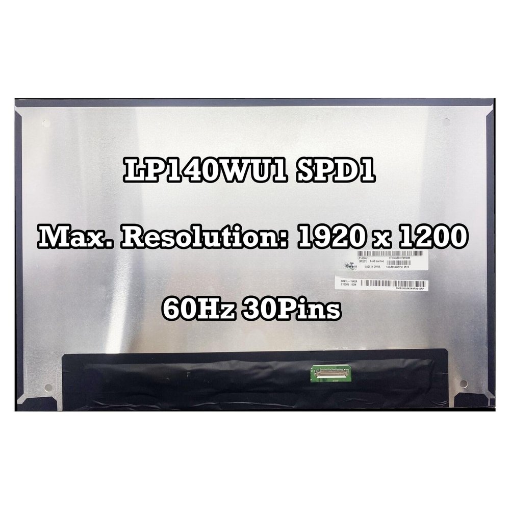 AIVILAND LP140WU1 SPD1 14.0"" Laptop LCD Screen Replacement Panel Matrix 1920x1200 New 30Pins 60Hz