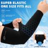 BHYTAKI 4 Pairs UV Sun Protection Arm Sleeves, UPF 50 Sports Cooling Arm Compression Sleeves for Men Women Teenager view 3