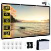 XINLEMY 100-inch Projector Screen 4K 16:9 HD Foldable Washable Portable Projection Movies Screens Support Double Sided Projection for Home Theater Backyard Outdoor Indoor view 1