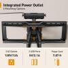 Perlegear Full Motion TV Wall Mount with Power Strip for 4290 Inch TVs up to 150 lbs, Pre-Assembled TV Mount Has Smooth Swivel, Tilt, Extension, Max VESA 600x400mm, 12/16/24 Wood Studs, PGLF11 view 4