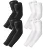 BHYTAKI 4 Pairs UV Sun Protection Arm Sleeves, UPF 50 Sports Cooling Arm Compression Sleeves for Men Women Teenager view 1