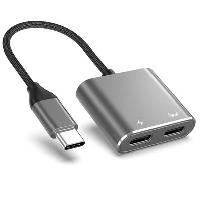 KIHENG USB C to AR Glasses and Charging Adapter, Charge and Play, Compatible 100W PD Fast Charging for DJI RC 2, Switch OLED, Steam Deck Connected Viture/Rokid/Xreal AR Glasses 1080P 120Hz/4K 60Hz
