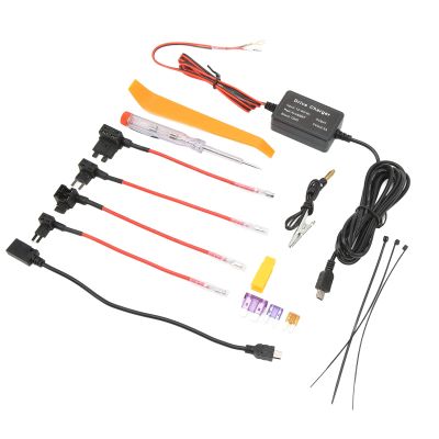 Astibym Dash CAM Hardwire Kit Mini USB Adapter 12V30V to 5V Safe Mirror CAM GPS Navigator Car DVR Power Supply