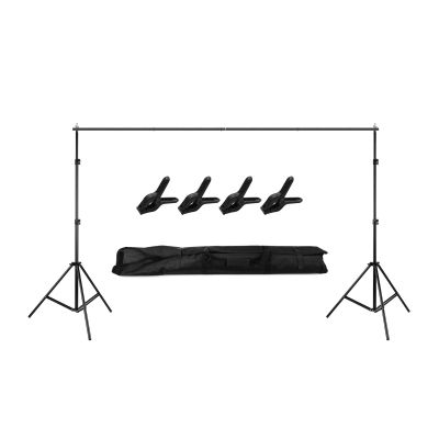 Backdrop Stands 2 * 3Meters Backdrop Stand Adjustable Photography Studio Background Frame 4*Clips Carrying Bag for Video Green Screen