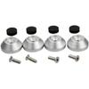 LD-Teemm Aluminum Computer Case Feet, Industrial Case Feet, Aluminum Spacers, for elevating Computer Cases or Other enclosures, 20pcs Silver, Diameter 20mm(0.79") Height 8mm(0.31"), M3 Screws view 2