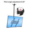 THEGA Ceiling TV Mount Stand - Tilting and Rotating Ceiling TV Mount, Full Motion Height Adjustable TV Bracket for 32-55 Inch TV, with Load of 35 Kg/77 Lbs, VESA Maximum 400x400 Mm (Size : 2-3.8m) view 4