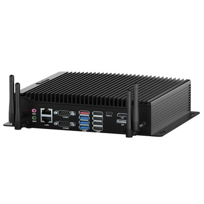 BASOARO Industrial PC Win 11 Pro Fanless Mini PC Core i5 10210U, 32GB RAM 512GB SSD 1TB HDD, 2 RJ45 LAN, HD DP Type-C Triple Display Fanless Computer, GPIO, 6 RS232 COM, 8 USB, Dual Band WiFi, BT 4.2