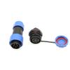 HangTon TY20 5 Pin 10A Waterproof Bulkhead Connector Screw Terminal Male Female Wire Plug Receptacle for Outdoor Electrical Device, 14awg 6-12mm OD view 2
