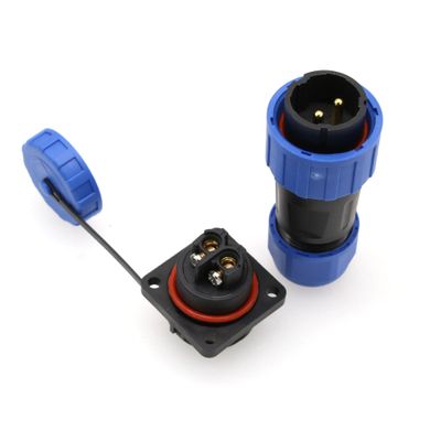 HangTon TY20 2 Pin 25A Aviation Waterproof Power Connector, Male Female Plug Socket, Screw-Wiring for Outdoor Solar Truck Device