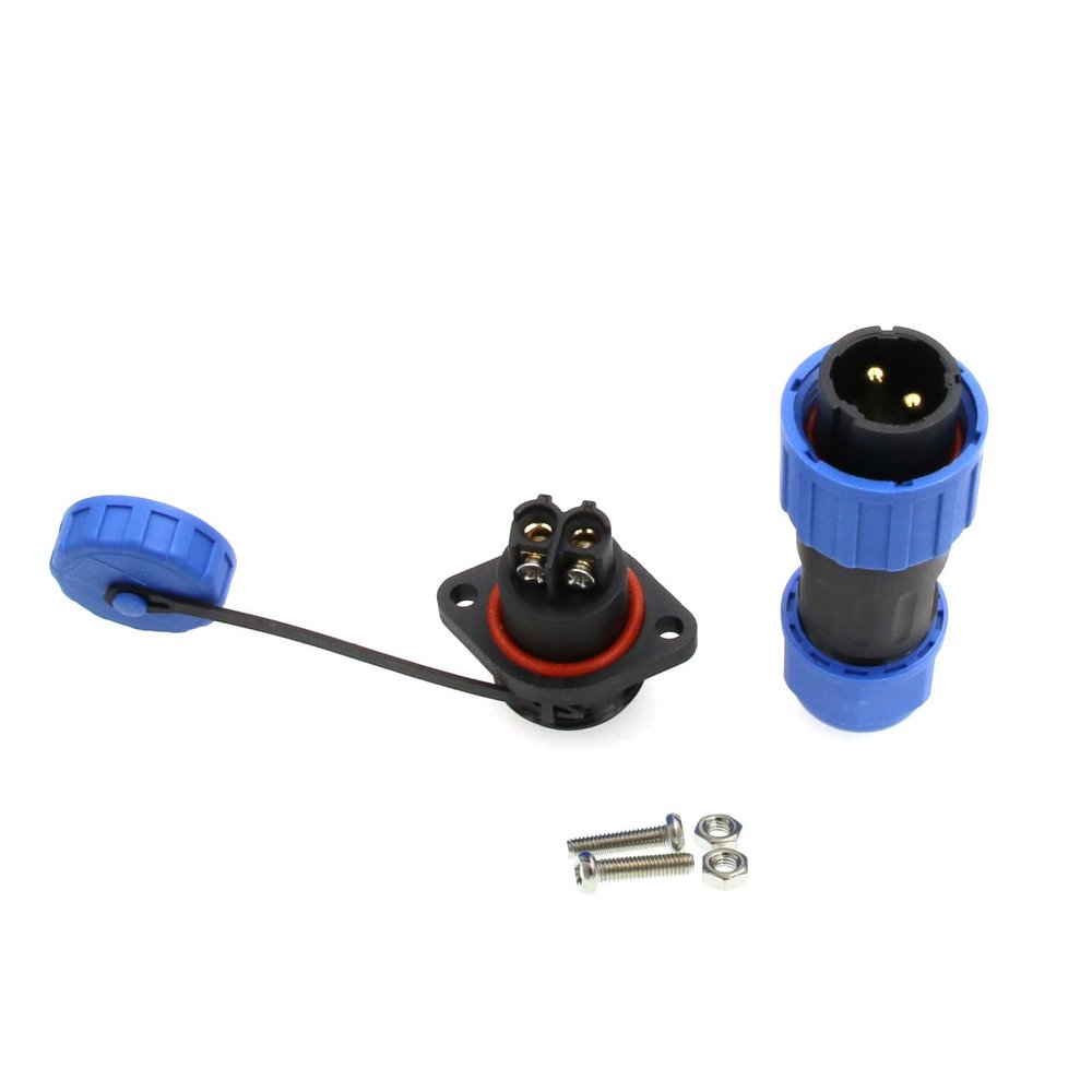 HangTon TY16 2 Pin 16A Aviation Waterproof Power Connector, Male Female Plug Socket, Screw Terminal for Outdoor Solar Truck Device