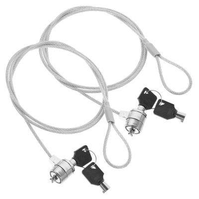Hoement 2sets Laptop Locking Cable Keyed Electronic Lock Heavy Duty Theft Prevention Laptop Security Locks