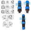 HangTon TY20 6 Pin 5A Waterproof Connector, M20 x 1.5 Thread, Male Female Wire Plug Socket Screw-Wiring Solder-Free Quick-Disconnect for Power Outdoor Device Automotive view 4