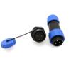 HangTon TY20 3 Pin Male Female Connector Screw Terminal Aviation Waterproof Quick-Disconnect Panel Mount for Power Outdoor Device 25A 12awg Wire, Panel Mount view 2