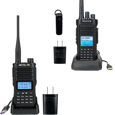 Retevis RA89 Ham Radio, Long Range Dual Band Radio Bundle with Retevis Ailunce HD2 DMR Radio, HD1 New Version, Handheld Ham Radio with GPS