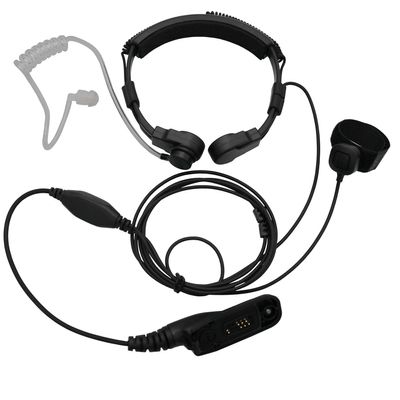 Throat Mic Microphone Covert Acoustic Tube Tactical Earpiece with Finger PTT Compatible with Motorola XPR 6500 XPR 6550 XPR 6580 XPR 7000 XPR 7350e XPR 7550 XiR P8200 XiR P8268 APX 6000 APX 8000