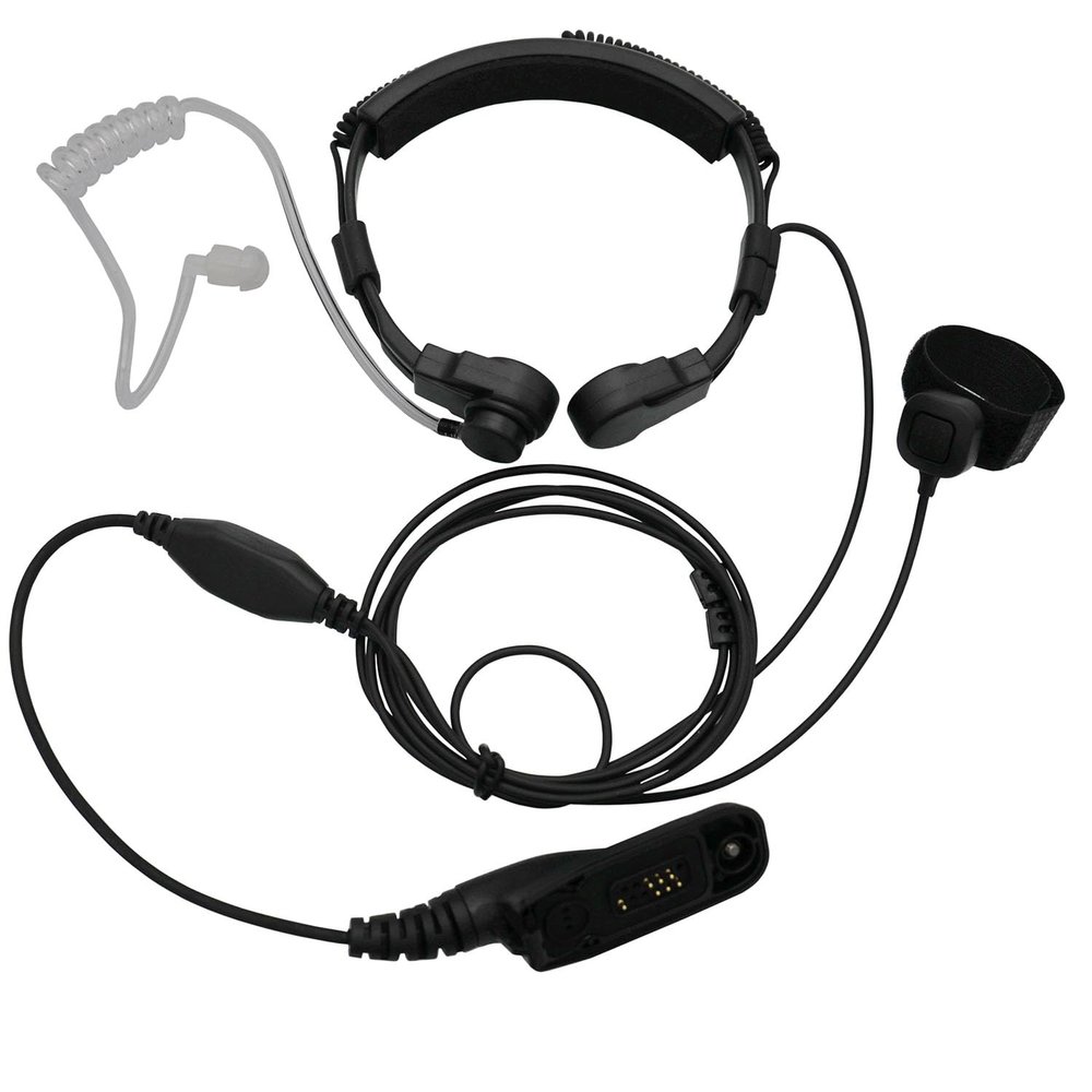 Throat Mic Microphone Covert Acoustic Tube Tactical Earpiece with Finger PTT Compatible with Motorola XPR 6500 XPR 6550 XPR 6580 XPR 7000 XPR 7350e XPR 7550 XiR P8200 XiR P8268 APX 6000 APX 8000