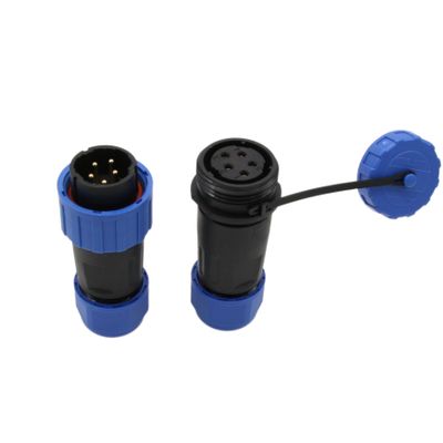 HangTon TY20 5 Pin 10A 250V Waterproof Connector Male Female Cable Plug Socket Screw-Wiring for Power Outdoor Device Marine Boat