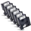 Labelwell 6-Pack a45013 Compatible Dymo D1 Label Tape Black on White Replacement for 45013 S0720530 Refills for LabelManager 160 280 210D 360D 420P 450P 450D 450DUO PnP Label Maker, 1/2 Inch x 23 Ft view 1