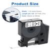 Labelwell 6-Pack a45013 Compatible Dymo D1 Label Tape Black on White Replacement for 45013 S0720530 Refills for LabelManager 160 280 210D 360D 420P 450P 450D 450DUO PnP Label Maker, 1/2 Inch x 23 Ft view 2
